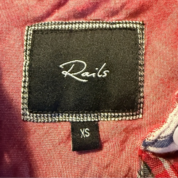 Rails | Red Plaid Double Lined Button Down Shirt | Sz XS - Picture 7 of 9